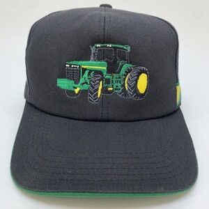 John Deere Tractor Cap Hat Embroidered‎ Tractor with John Deere Banner on Side
